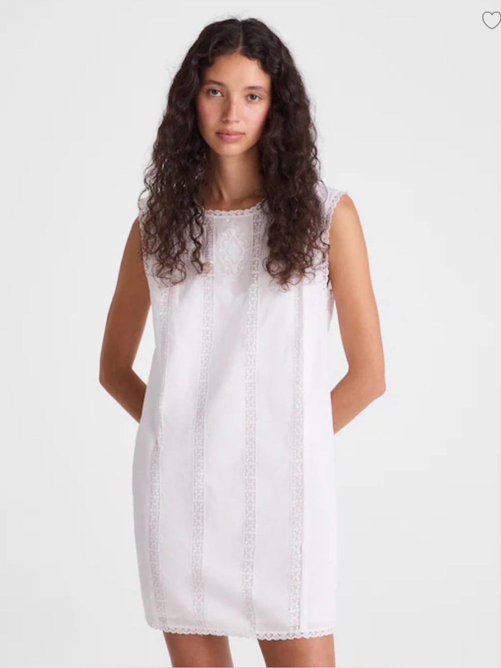 Madewell Embroidered Lace-Insert Mini Dress Oa372